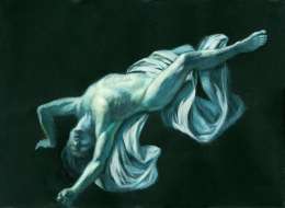 Svetionik Art Nebojsa Djuranovic In the Old Days Pastel on Cardboard