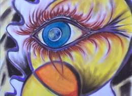 Svetionik Art Nikola Jankovic Egg In The Eye Bacon Later  Pastel Charcoal Paper