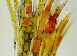 Svetionik Art Nina Todorov Grass Papir Ink 